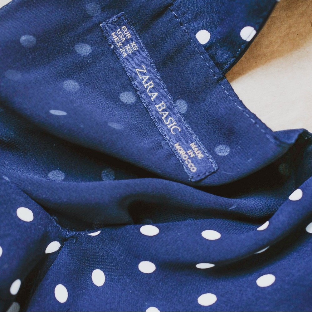 ✨ZARA BASIC Black Polka Dot Jumpsuit – Size XS - Picture 4 of 4